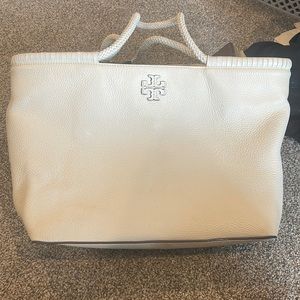 Tory Burch Cream Leather Tote BEAUTIFUL